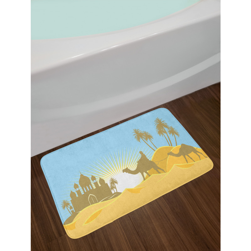 Trees and Camels on a Desert Bath Mat