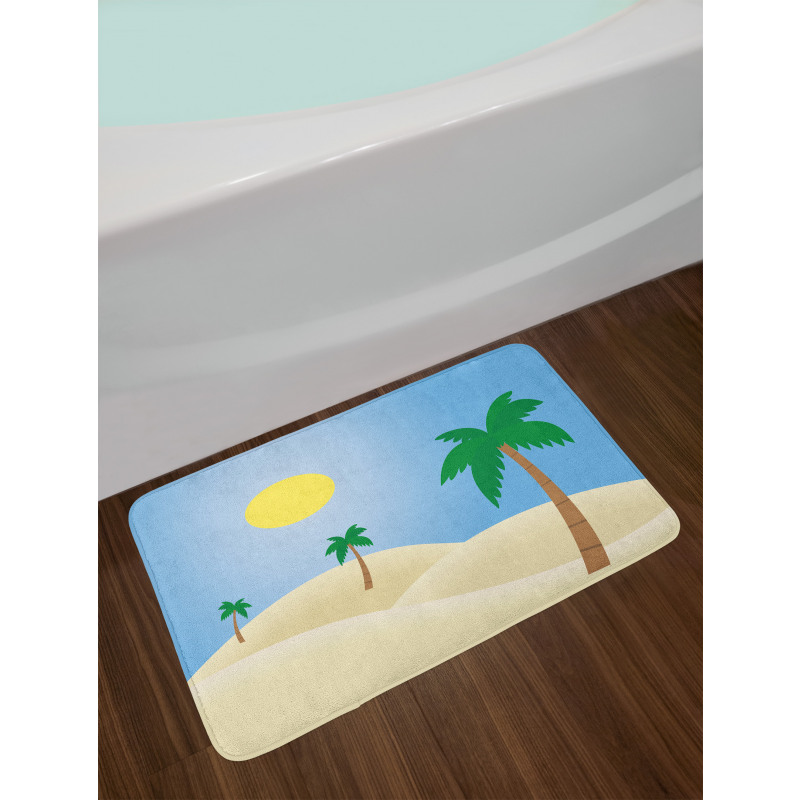 Palm Trees and a Sunny Sky Bath Mat