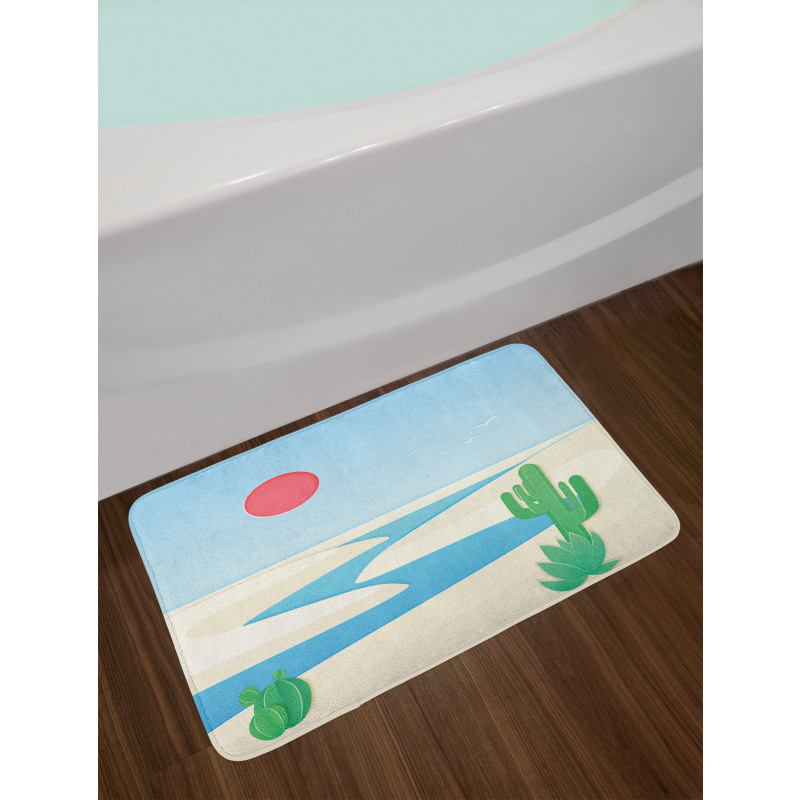 Desert Safari Cactus Plants Bath Mat