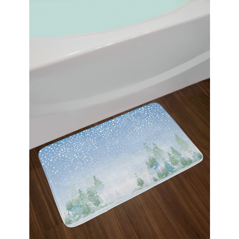 Misty Outdoor Scene Bath Mat