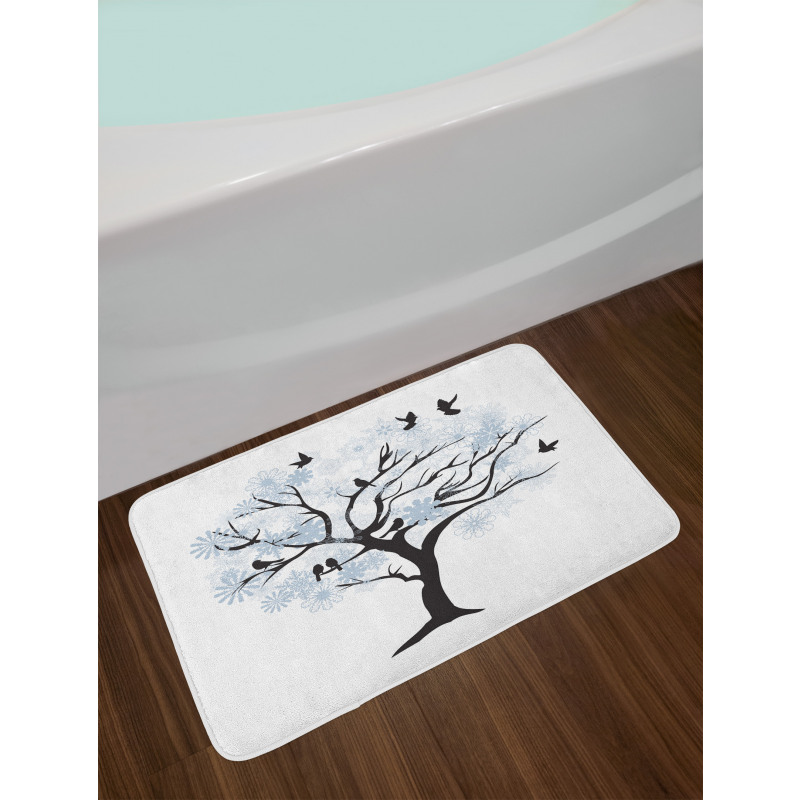 Branches with Birds Bath Mat