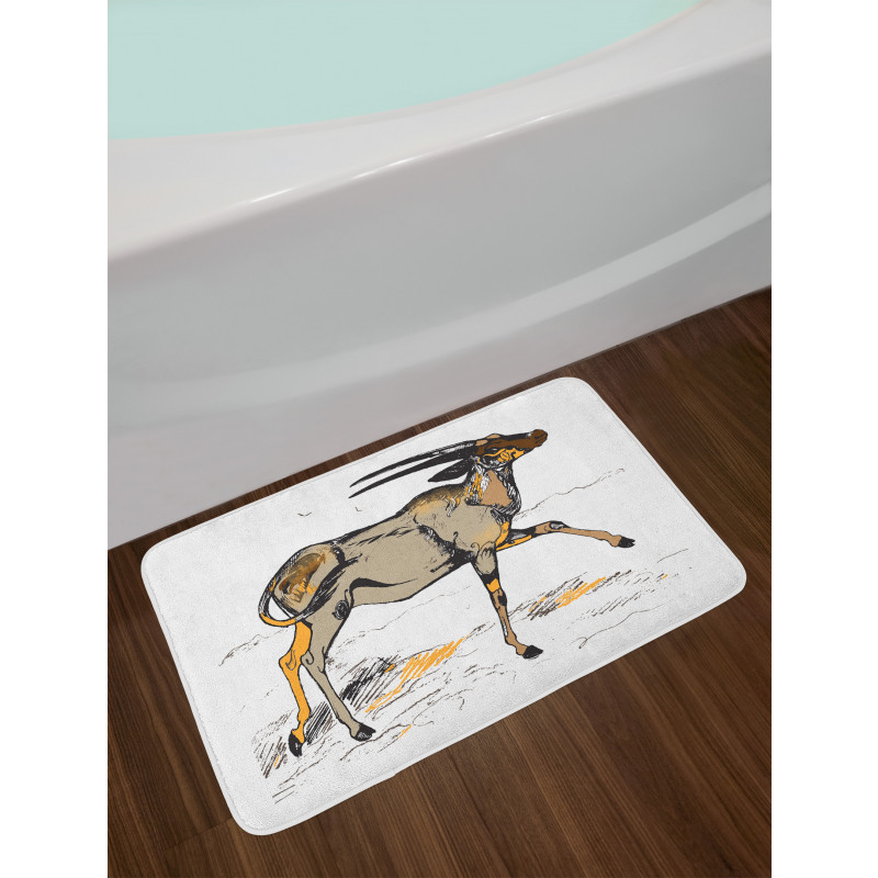 Animal Sketch Art Bath Mat