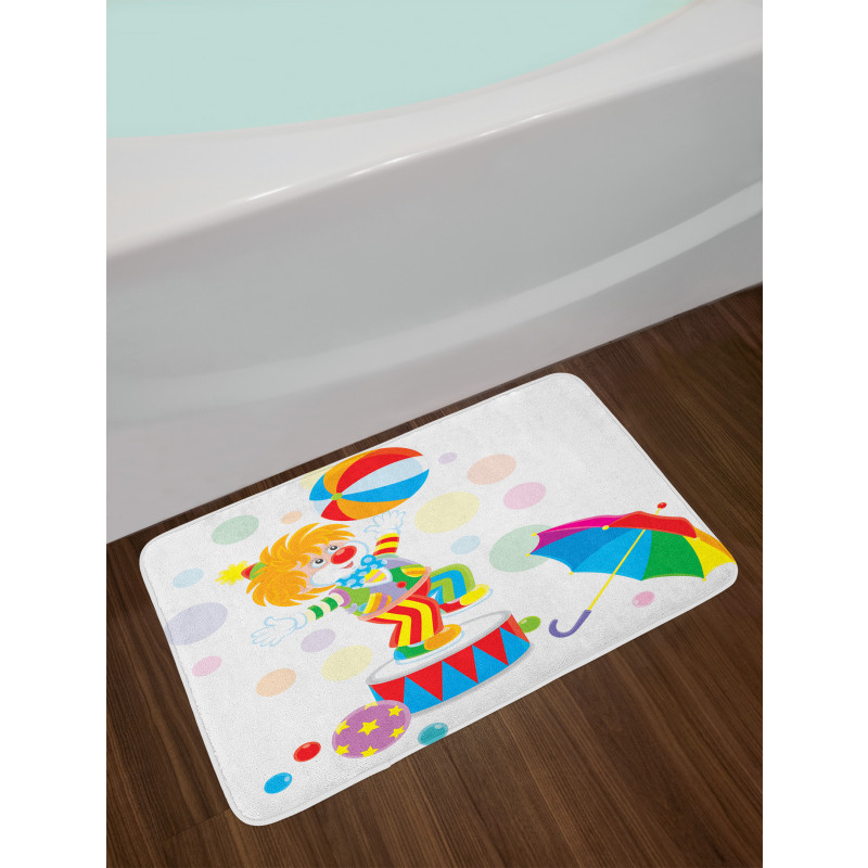 Funny Circus Entertainer Ball Bath Mat