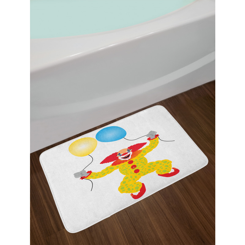 Happy Circus Entertainer Man Bath Mat