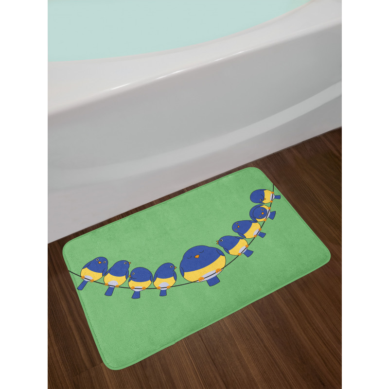 Humorous Tiny Avian Bath Mat