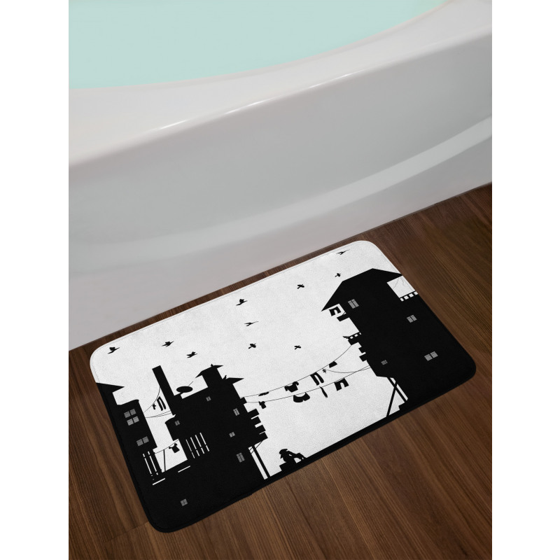 Dreamer Girl in Ghetto Bath Mat