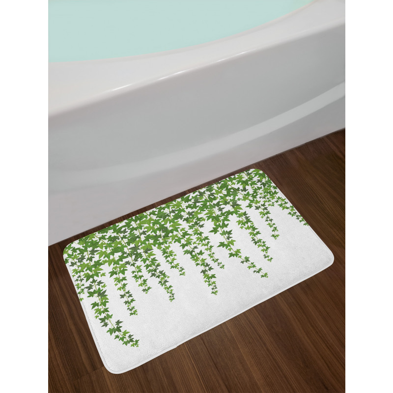 Garden Theme Grape Leaves Bath Mat