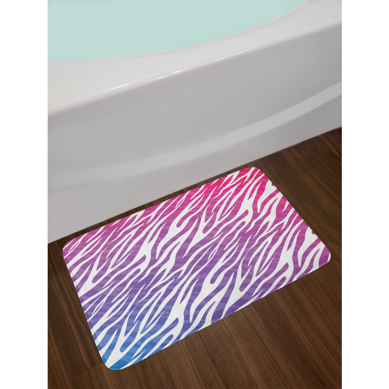 Colorful and Striped Artwork Bath Mat