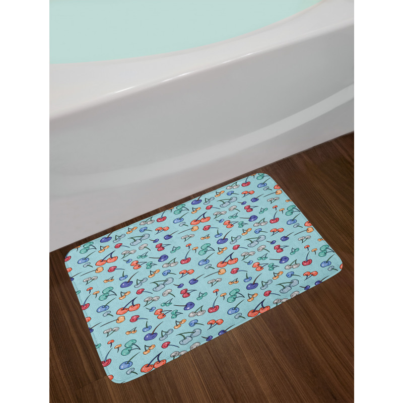 Summer Fruit Abstract Colors Bath Mat