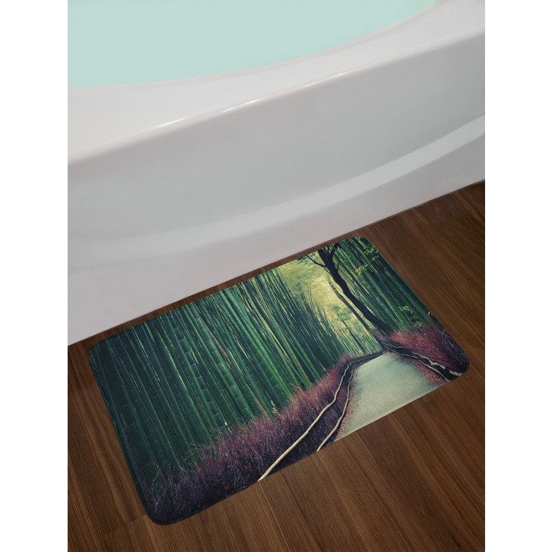 Bamboo Grove in Arashiyama Bath Mat