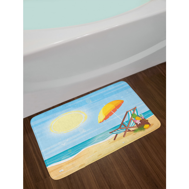 Sea Shore Beach Umbrella Bath Mat