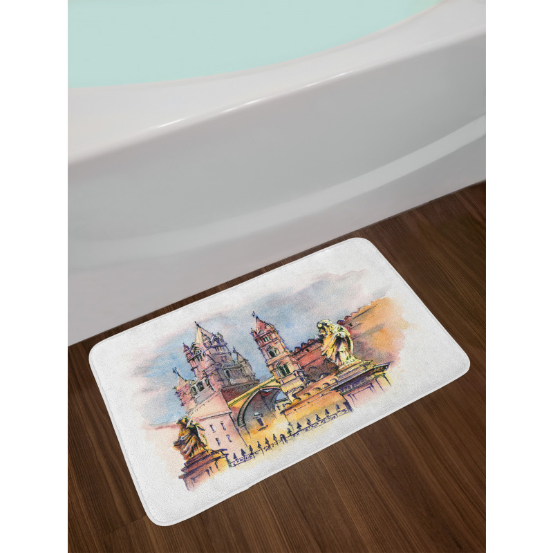 Monument in Palermo Sicily Bath Mat