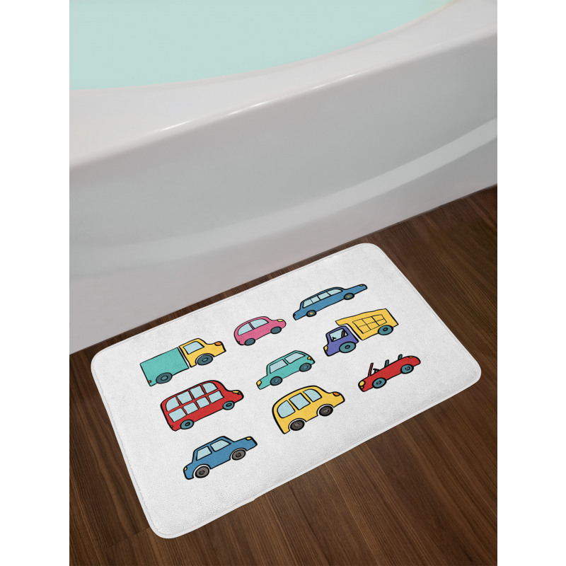 Cartoon Cars Bath Mat