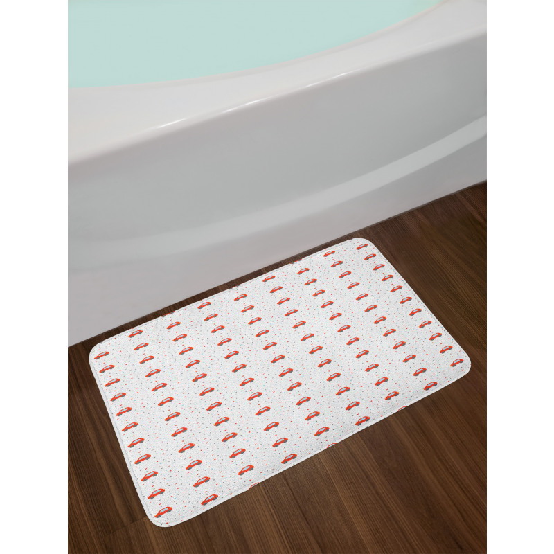 Rounds Hearts and Cars Bath Mat