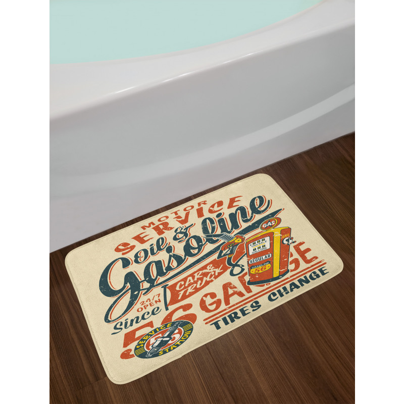 Grunge Gasoline Art Bath Mat