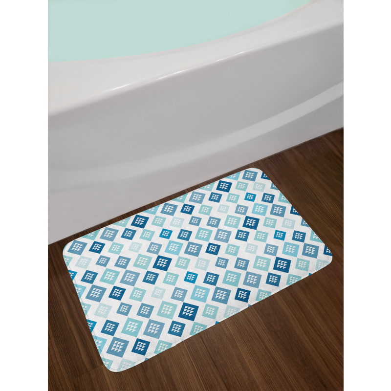 Diamond Shaped Triangles Bath Mat