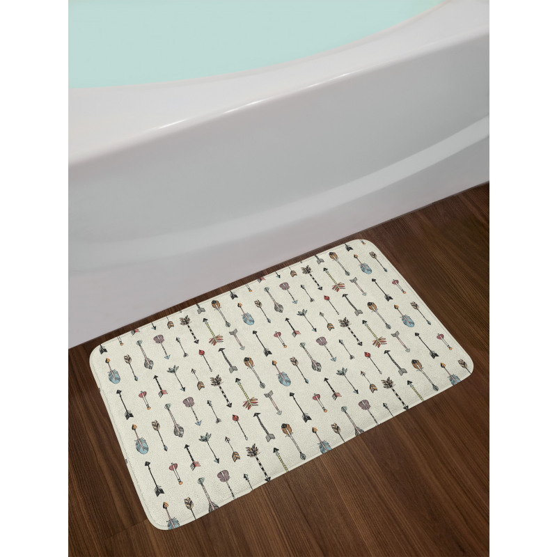 Primitive with Feathers Bath Mat