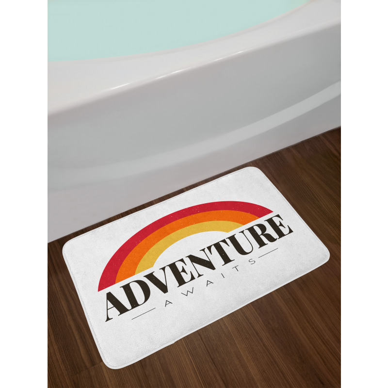 Modern Wording Bath Mat