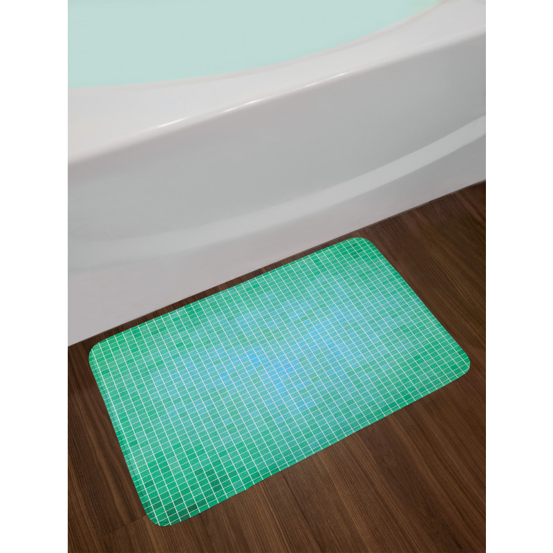 Pixel Mosaic Love Pattern Bath Mat