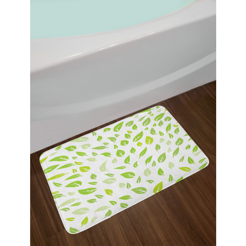 Summer Spring Garden Leaf Bath Mat