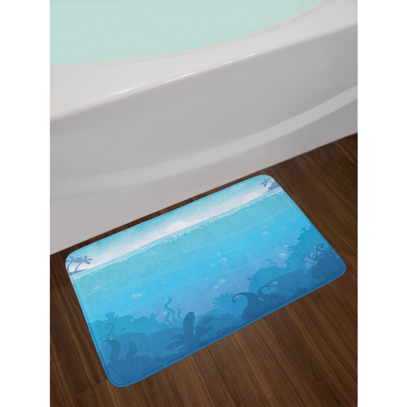 Underwater Landscape Palms Bath Mat