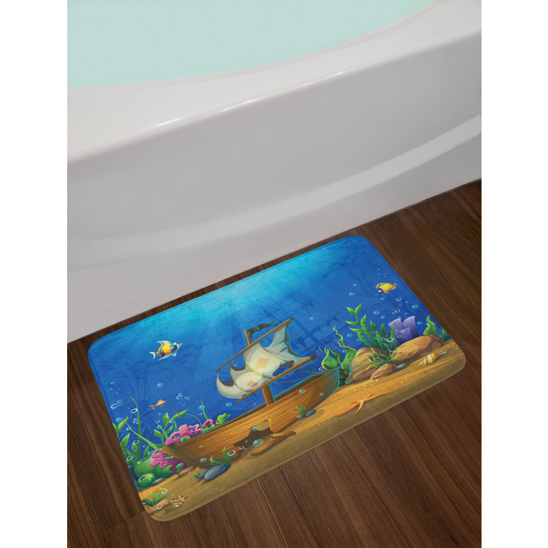 Undersea World Ship Wreck Bath Mat