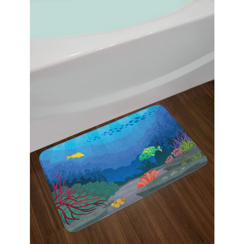 Oceanic Seaweed Seascape Bath Mat