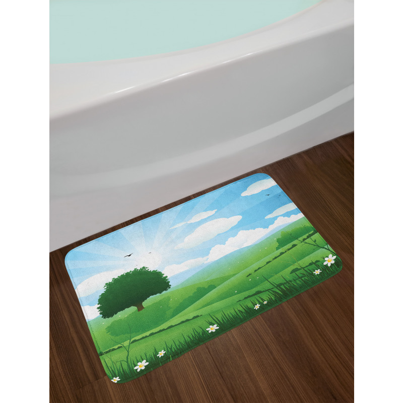 Single Tree View Bath Mat