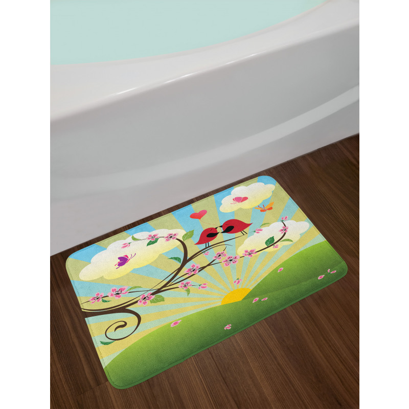 Birds on a Tree Bath Mat