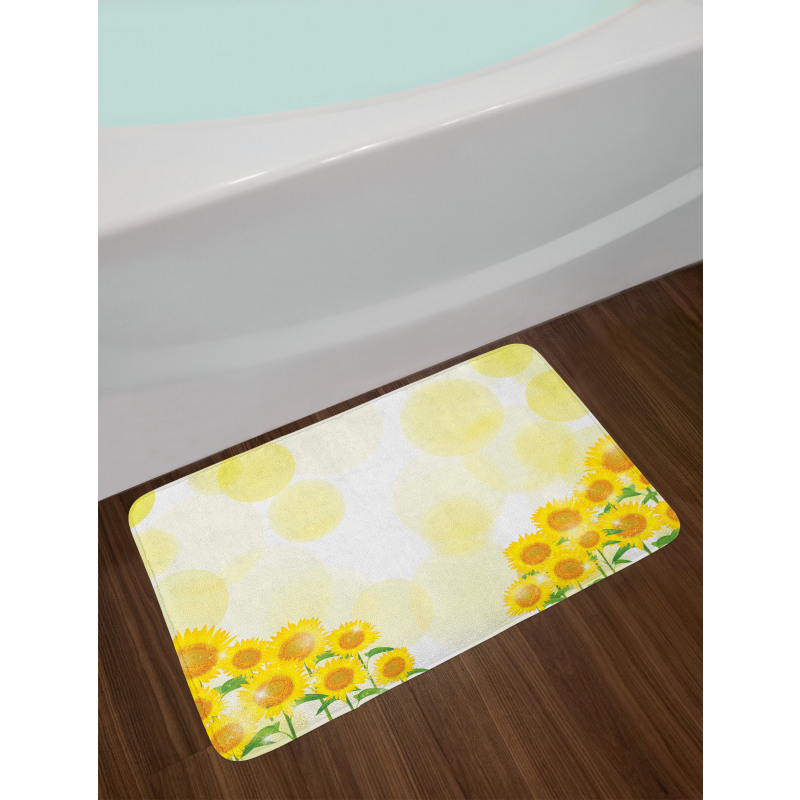 Sunflowers Blots Bath Mat