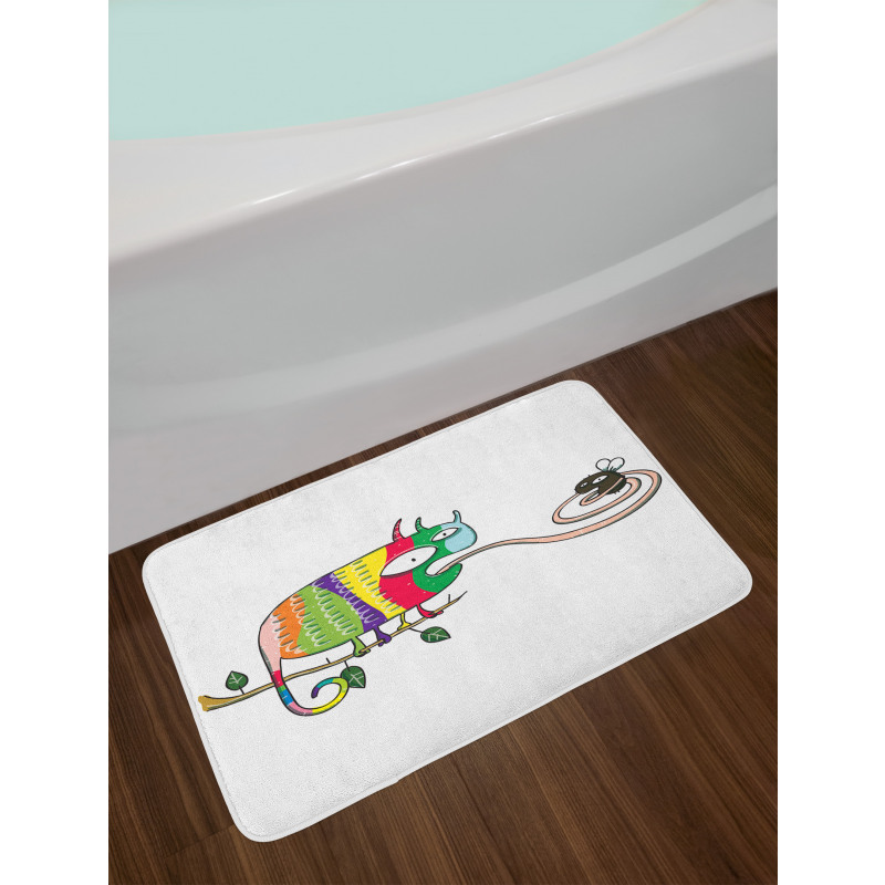 Chameleon on Branch Bath Mat