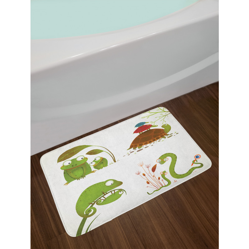 Snake Frog Ninja Reptile Bath Mat