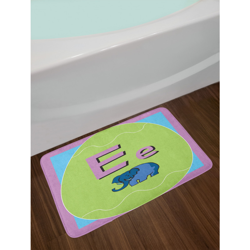 Animal and Letter E in Egg Bath Mat