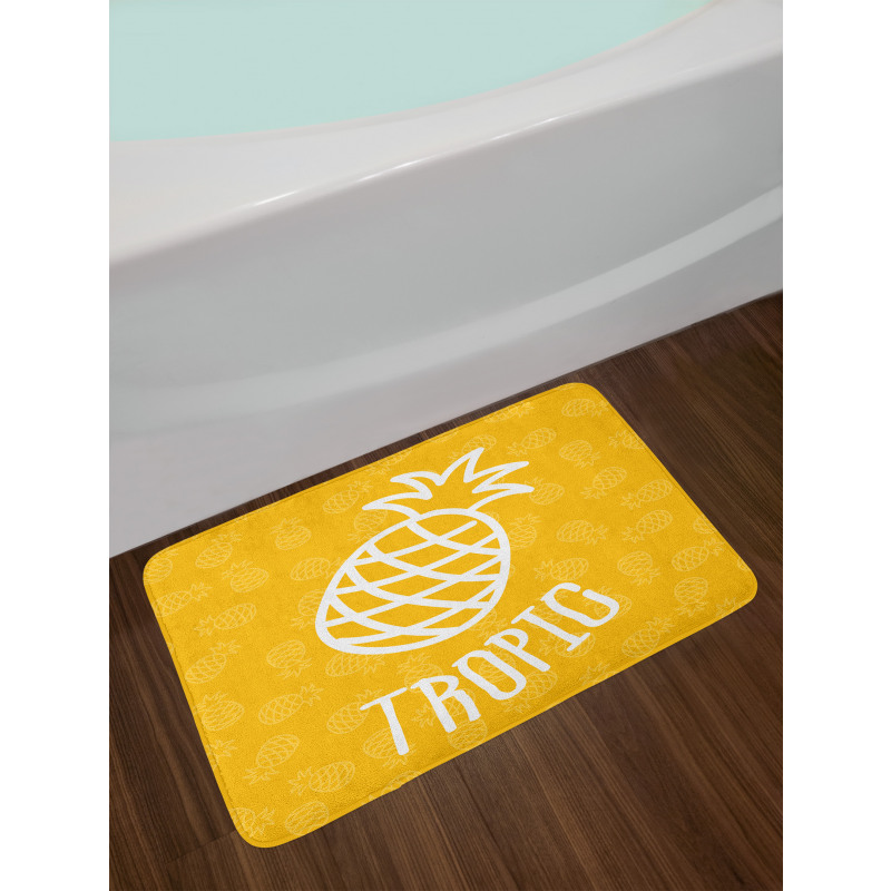 Exotic Pineapple Summer Bath Mat