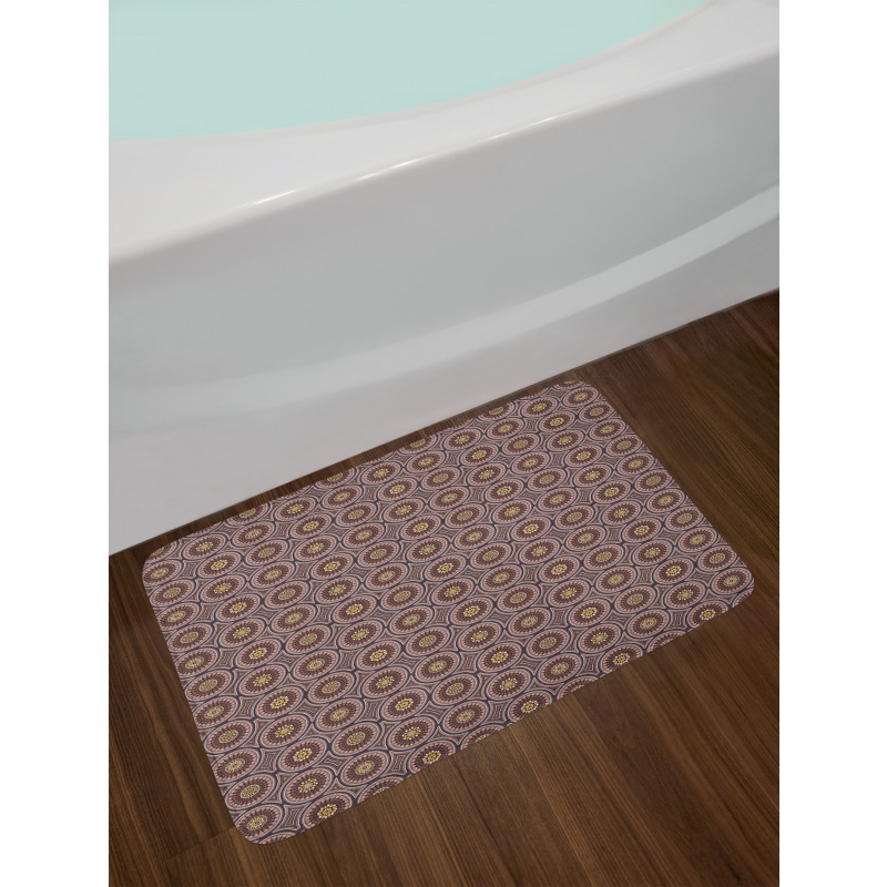 Mosaic Like Intricate Dots Bath Mat