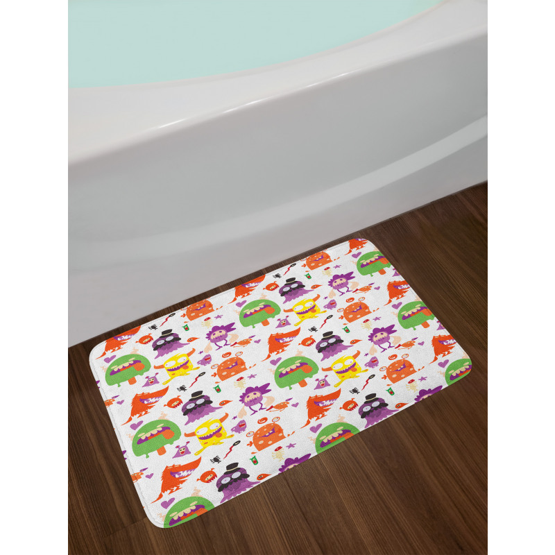 Monsters Animal Funny Cartoon Bath Mat