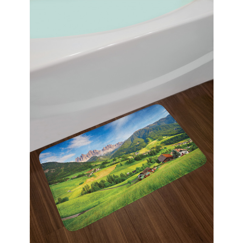 Alps in the Spring Bath Mat