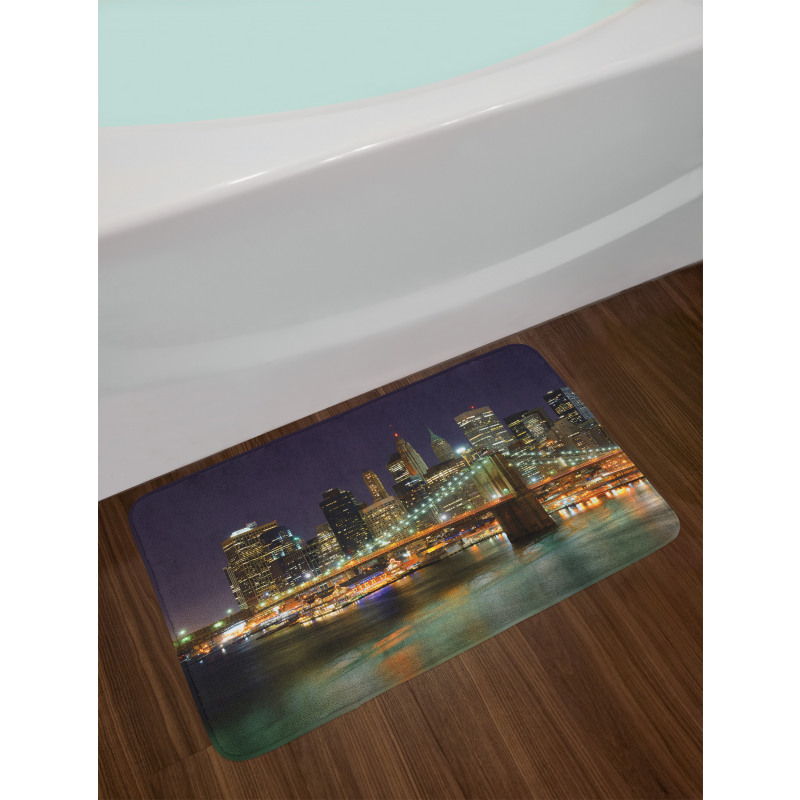 Nighttime Picturesque Bath Mat