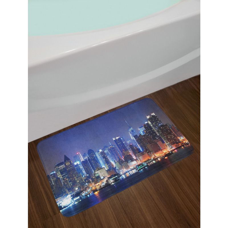 River and Skyline Photo Bath Mat