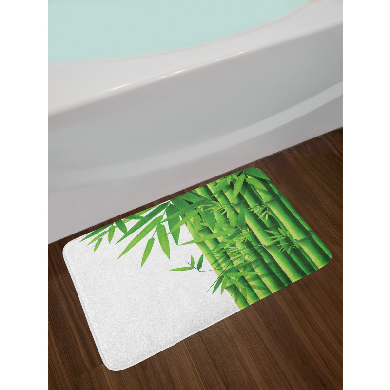 Modern Bamboos Stems Bath Mat