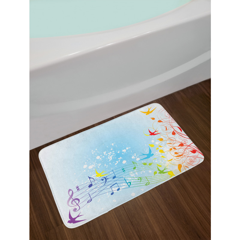 Spring Scene Flourishes Bath Mat