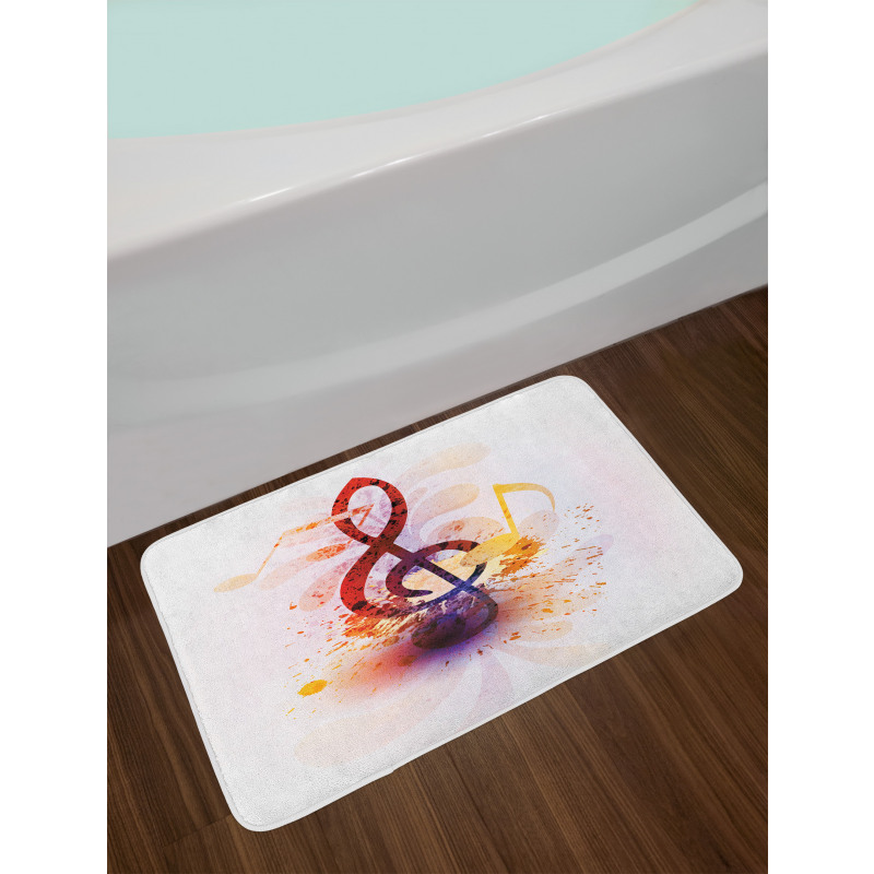 Artwork with Splashes Bath Mat