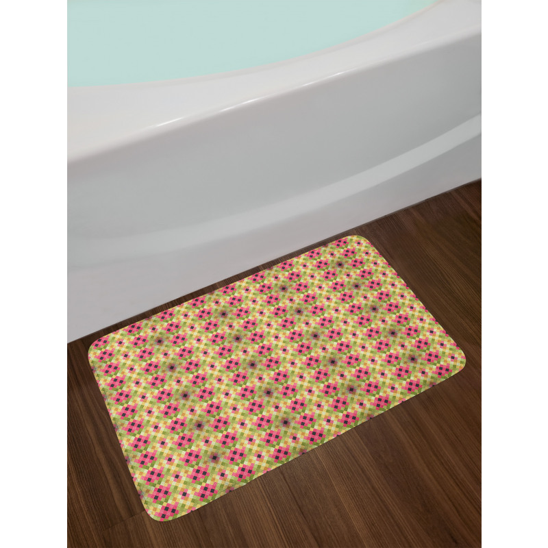 Diamond Shaped Formations Bath Mat