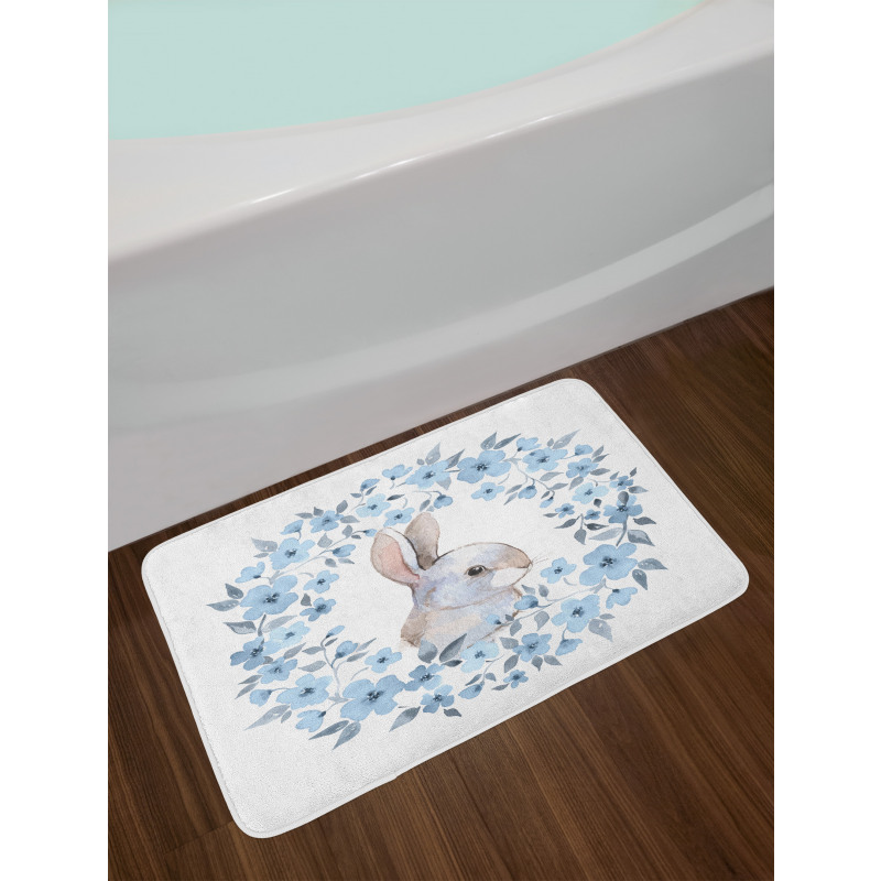 Rabbit Portrait Bath Mat