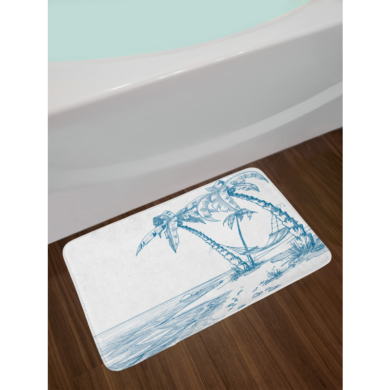 Palm Trees at Beach Bath Mat