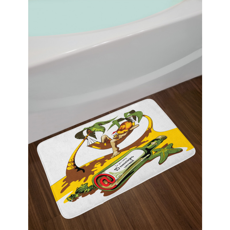 Message in Bottle Summer Bath Mat