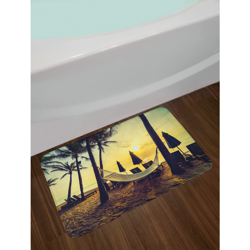 Coconut Exotic Palm Trees Bath Mat