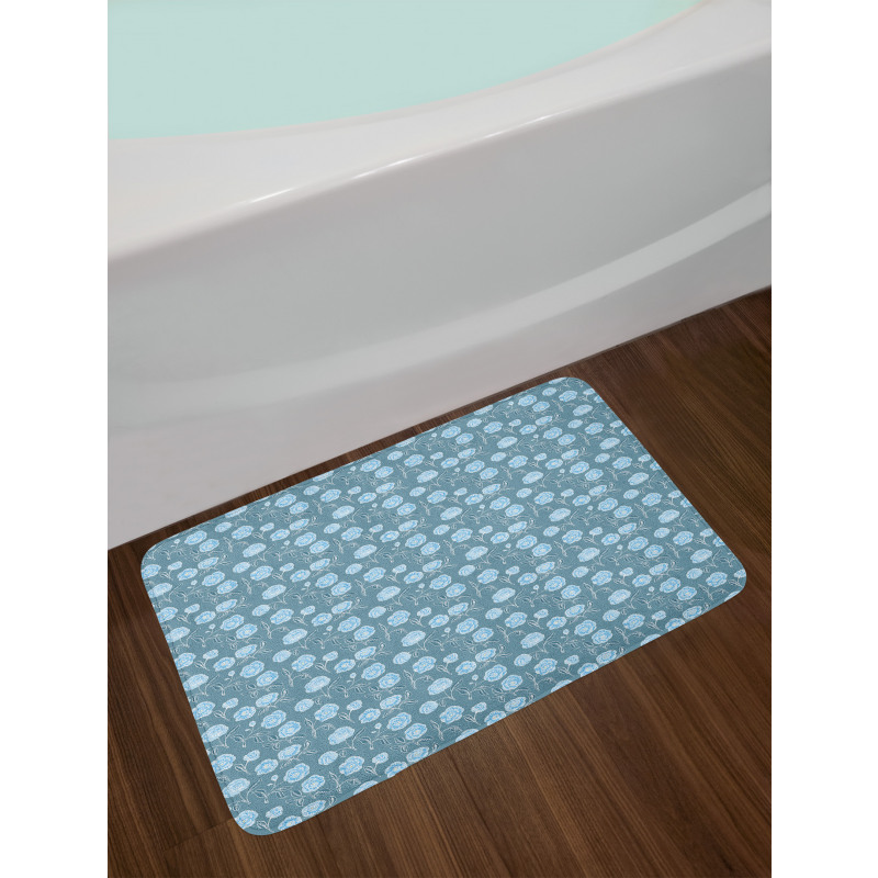 Rose Flowers in Pastel Art Bath Mat