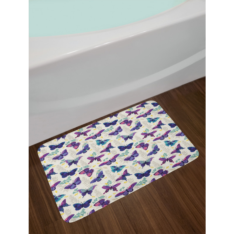 Ornate Insects Plants Bath Mat