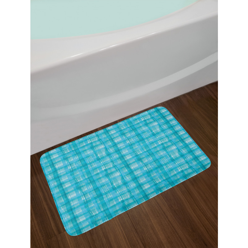 Marine Hand Drawn Streaks Bath Mat